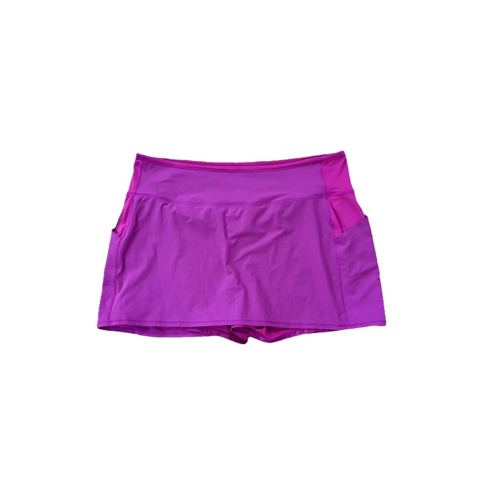 Athleta Action Skort In Dobby 14.5" Magenta Women's 3X Athletic Skirt